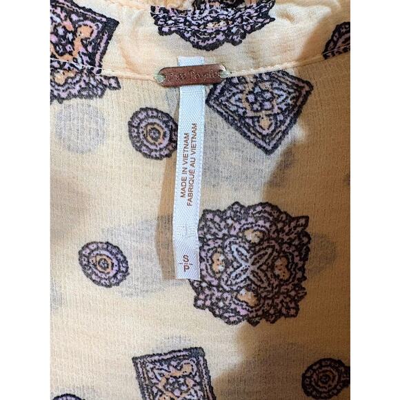 Free People Turn Turn Mock Neck Boho Mini Dress Size Small - Picture 7 of 9